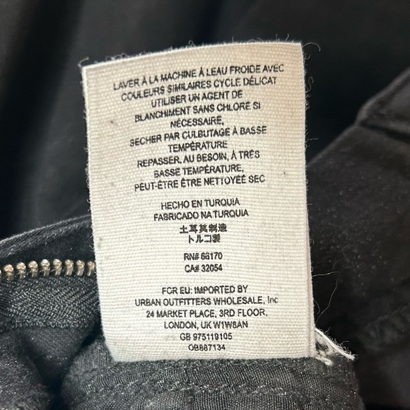 Free People High Rise Stretch Skinny Distressed Jeans Raw Hem Black Size 28 - Picture 8 of 11